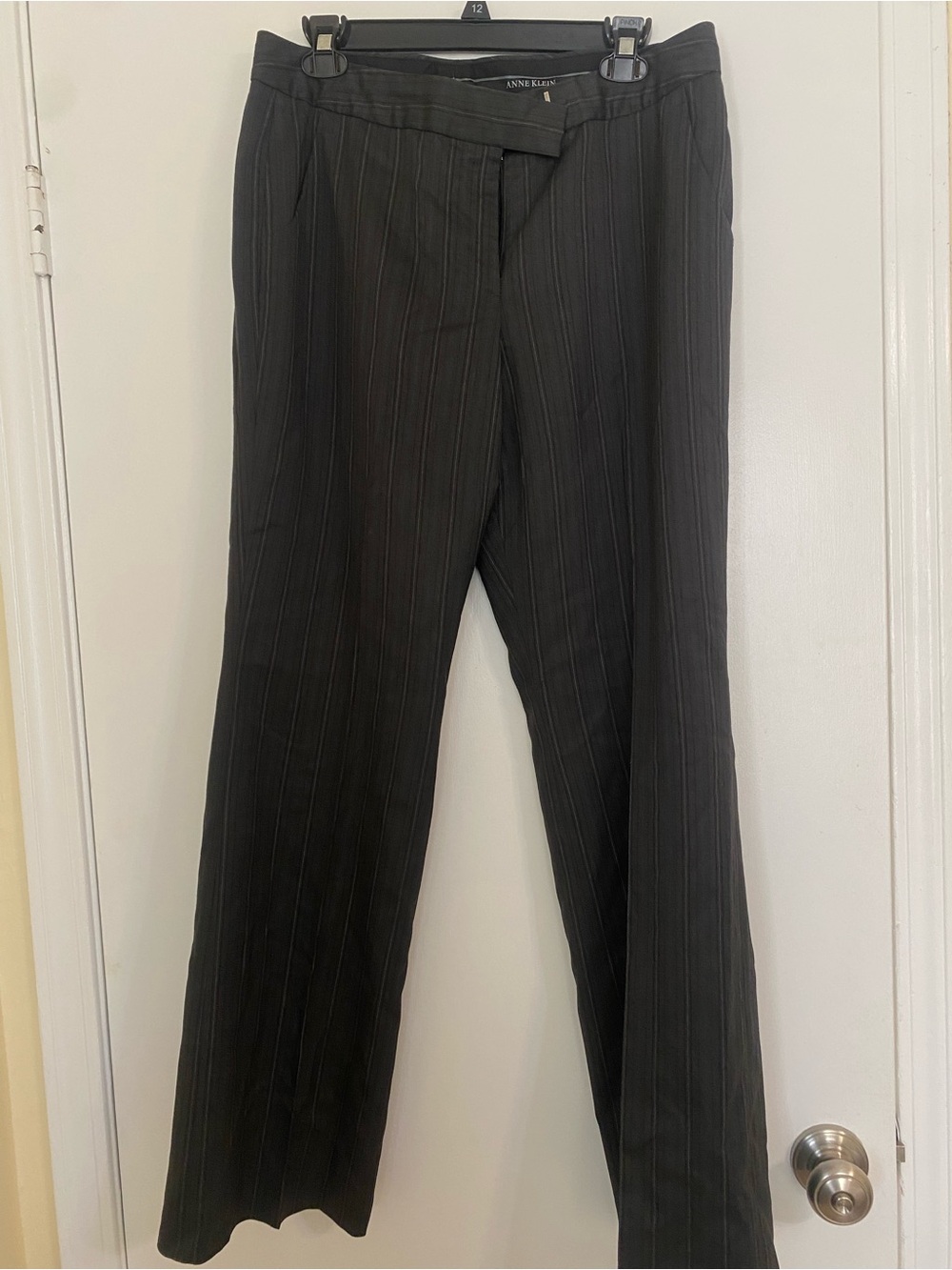 Anne Klein Grey Pinstripe Trousers